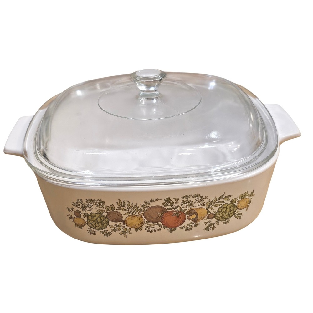 Corning Ware Spice‎ O Life A-2-B 2 Quart Casserole Dish with Glass Lid Vintage